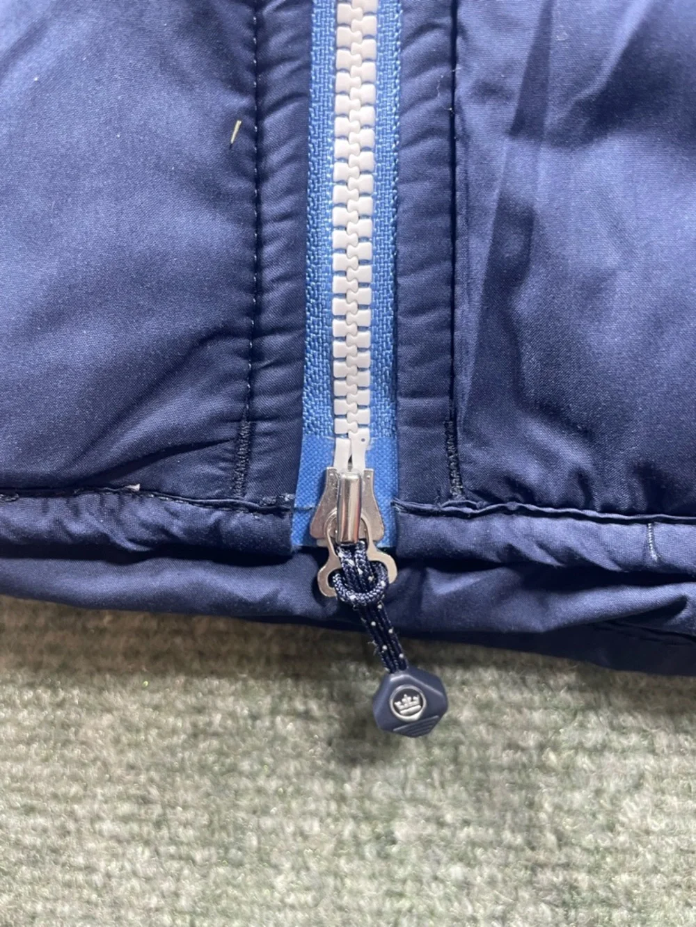 Peter Millar Peach, Navy & White Quilted Vest — Colorblock Style - Picture 9 of 13